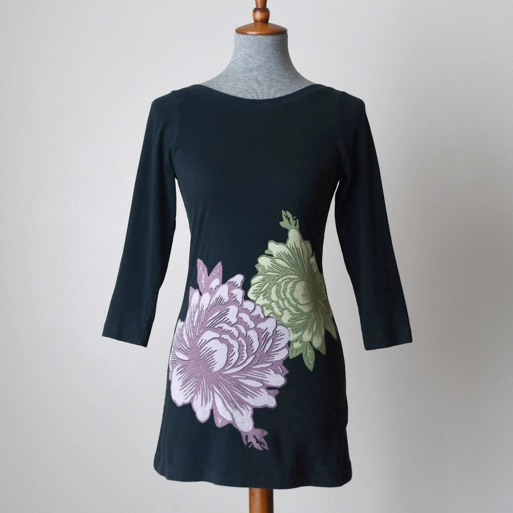 Vintage Split Low Back Tunic